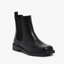 Load image into Gallery viewer, Black Square Toe Chelsea Boots (Older Girls)
