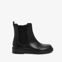 Load image into Gallery viewer, Black Square Toe Chelsea Boots (Older Girls)
