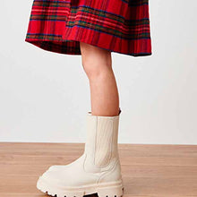 Load image into Gallery viewer, Bone White Mid Height Chunky Boots (Older Girls)
