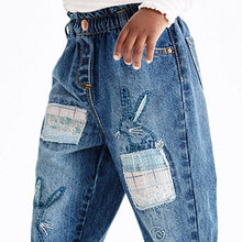 Load image into Gallery viewer, Denim Dark Wash Paperbag Jeans (3mths-6yrs)

