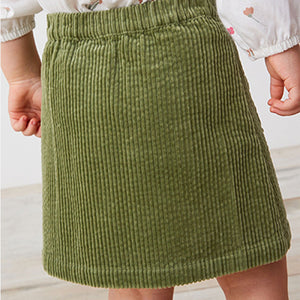 Green Cord Button Through Skirt (3mths-6yrs)