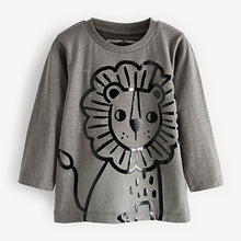 Load image into Gallery viewer, Black and White 3 Pack Long Sleeve Character T-Shirts (3mths-6yrs)

