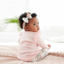 Load image into Gallery viewer, Pink Pale Baby Three Piece T-Shirt, Legging and Headband Set
