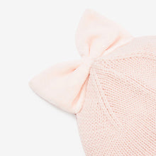 Load image into Gallery viewer, Pale Pink Bow Baby Hat (0mths-18mths)
