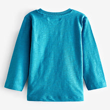 Load image into Gallery viewer, Turquoise Blue Long Sleeve Plain T-Shirt (3mths-6yrs)
