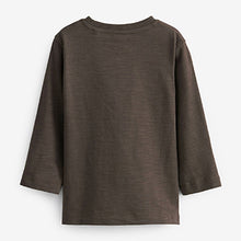 Load image into Gallery viewer, Brown Long Sleeve Plain T-Shirt (3mths-6yrs)
