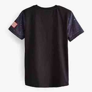 NASA Astronaut Black Short Sleeve License T-Shirt (3-12yrs)