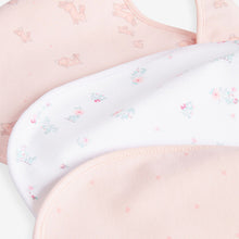 Load image into Gallery viewer, Pink Bunny 3 Pack Baby Bibs
