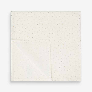 4 Pack White Animal Baby Muslin Squares