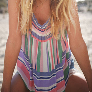 Pink and Green Stripe Cami Top