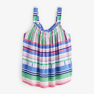 Pink and Green Stripe Cami Top