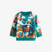 Load image into Gallery viewer, Multi Vehicule All Over Print Jersey Sweat Top (3mths-5yrs)
