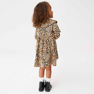 Animal Print Collar Tea Dress (3mths-6yrs)