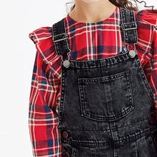 Load image into Gallery viewer, Red Tartan Cotton Frill Blouse (3-12yrs)
