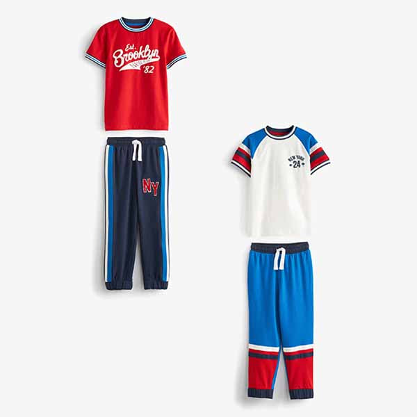 Red/White/Blue Varsity 2 Pack Pyjamas (7-11yrs)