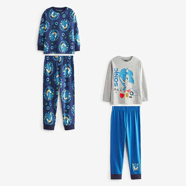 Sonic Pyjamas 2 Pack (3-12yrs)