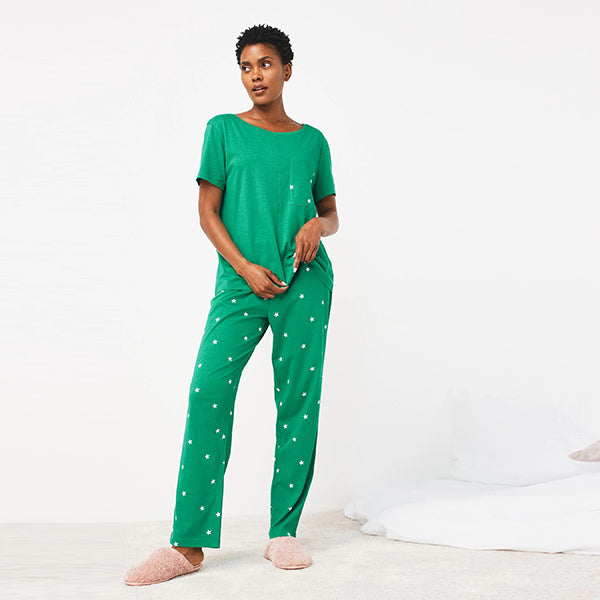 Green Star Cotton Short Sleeve Pyjamas