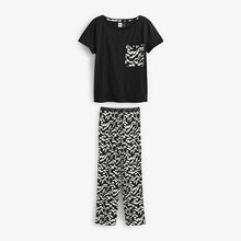 Load image into Gallery viewer, Monochrome Animal Cotton Short Sleeve Pyjamas
