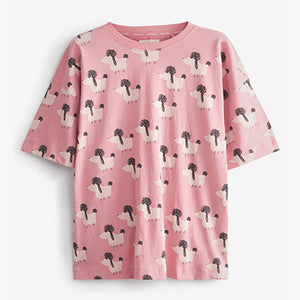 Pink Poodle Cotton Blend Legging Pyjamas