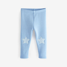Load image into Gallery viewer, Pale Blue Next Cosy Fleece Lined Leggings (3mths-6yrs)
