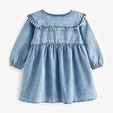 Load image into Gallery viewer, Blue Denim Collar Dress (3mths-6yrs)
