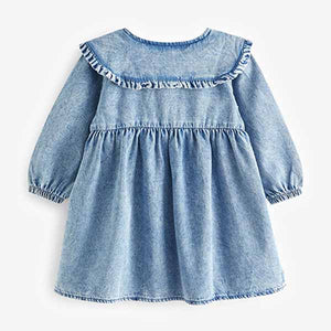 Blue Denim Collar Dress (3mths-6yrs)