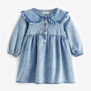 Blue Denim Collar Dress (3mths-6yrs)