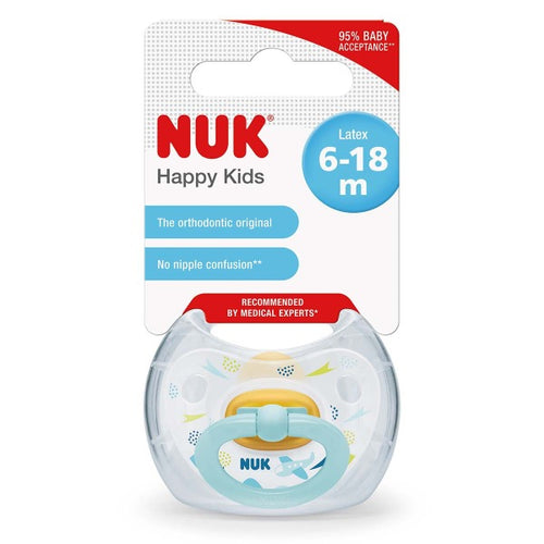 NUK SOOTHER LATEX - HAPPY KIDS 6-18M - Allsport