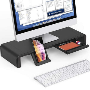 Desktop Monitor Stand with Built in Storage and Phone Stand