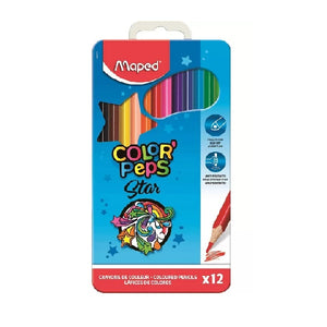 Color' Peps Coloured Pencils - Metal box x12 Ref 832014