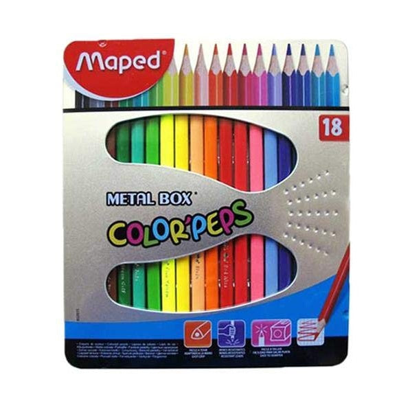 Color' Peps Coloured Pencils - Metal box x18 Ref 832015