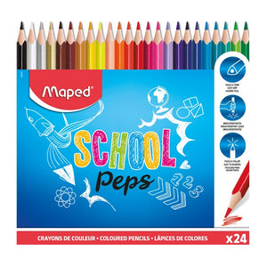 SCHOOL'PEPS MAPED X24 COLOR PENCILS