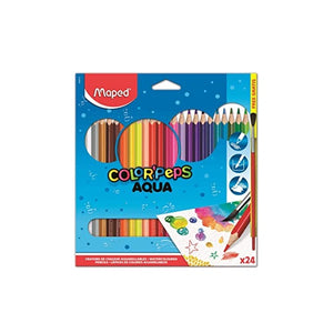 Color'Peps water Coloured Pencils in peggable Cardboard box x24 Ref 836013