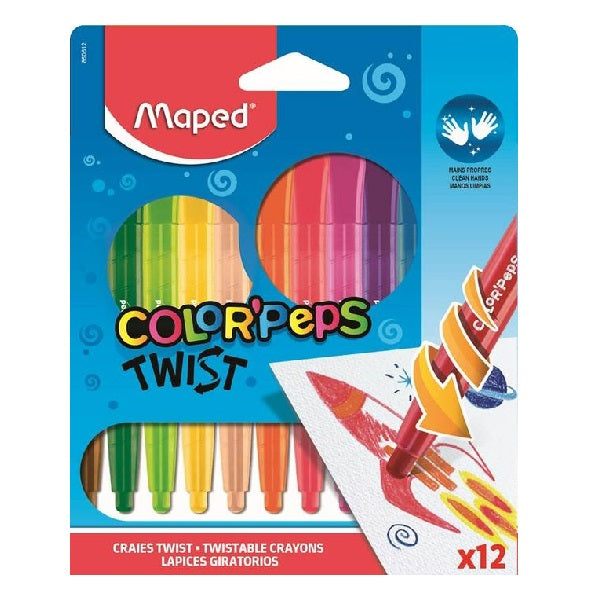 MAPED COLOR’PEPS TWIST CRAYONS X12