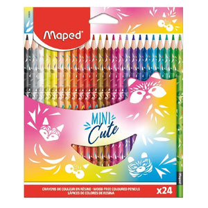 24 Mini Cute Colored Pencils