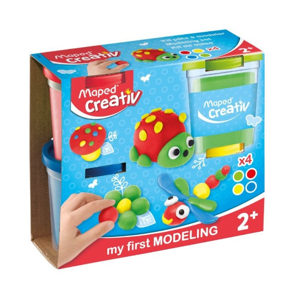 4 POTS MODELING CLAY EARLY AGE CREATIV