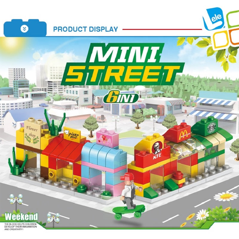 Mini Street 6 in 1 Building Blocks 102 pcs - Allsport