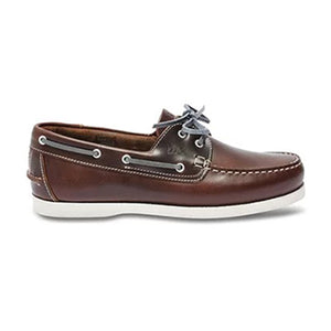 Men's Boat Shoes Mahogany Leather