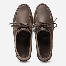 Load image into Gallery viewer, Men&#39;s Boat Shoes Brown and Beige Leather
