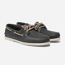 Load image into Gallery viewer, Men&#39;s Boat Shoes Carbon Grease Leather
