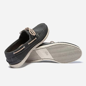Men's Boat Shoes Carbon Grease Leather