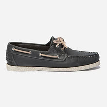 Load image into Gallery viewer, Men&#39;s Boat Shoes Carbon Grease Leather
