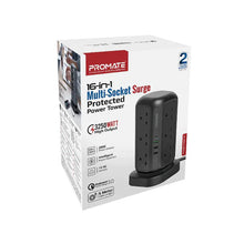 Load image into Gallery viewer, PROMATE 16-in-1 Multi-Socket Surge Protected Power Tower 5M
