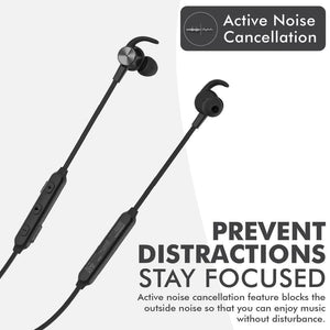 HUSH IPX4 Water-Resistant Noise Canceling Stereo Wireless Earphones - Allsport