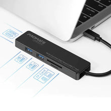 Load image into Gallery viewer, PROMATE 4in1 Multi-Function High Speed USB-C™ Hub
