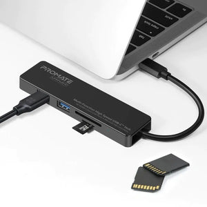 PROMATE 4in1 Multi-Function High Speed USB-C™ Hub