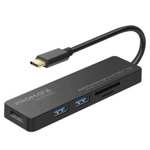 Load image into Gallery viewer, PROMATE 4in1 Multi-Function High Speed USB-C™ Hub
