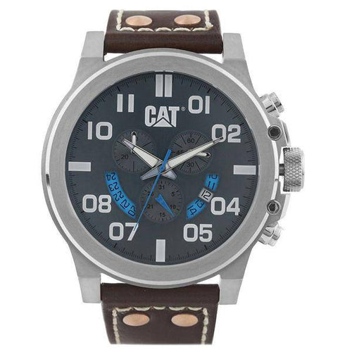 CATERPILLAR Chicago Brown Leather Chronograph Watch - Allsport