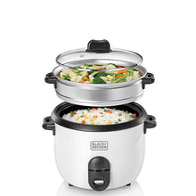 Load image into Gallery viewer, BLACK+DECKER 1.8 L Non Stick Rice Cooker with Glass Lid
