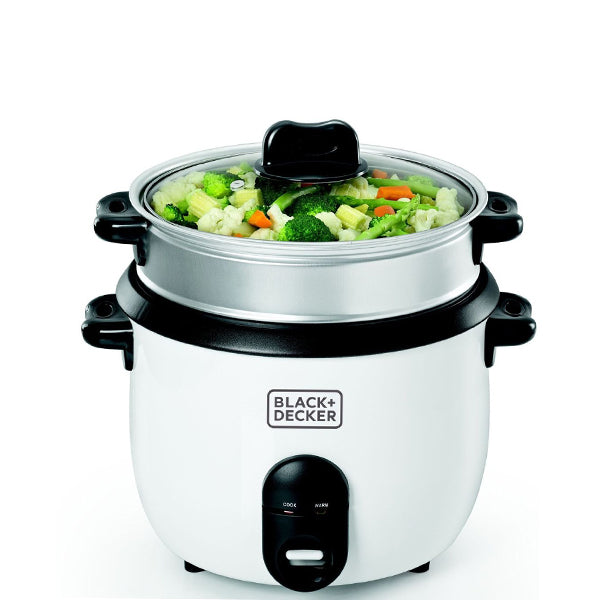 BLACK+DECKER 2.8 L Non Stick Rice Cooker with Glass Lid